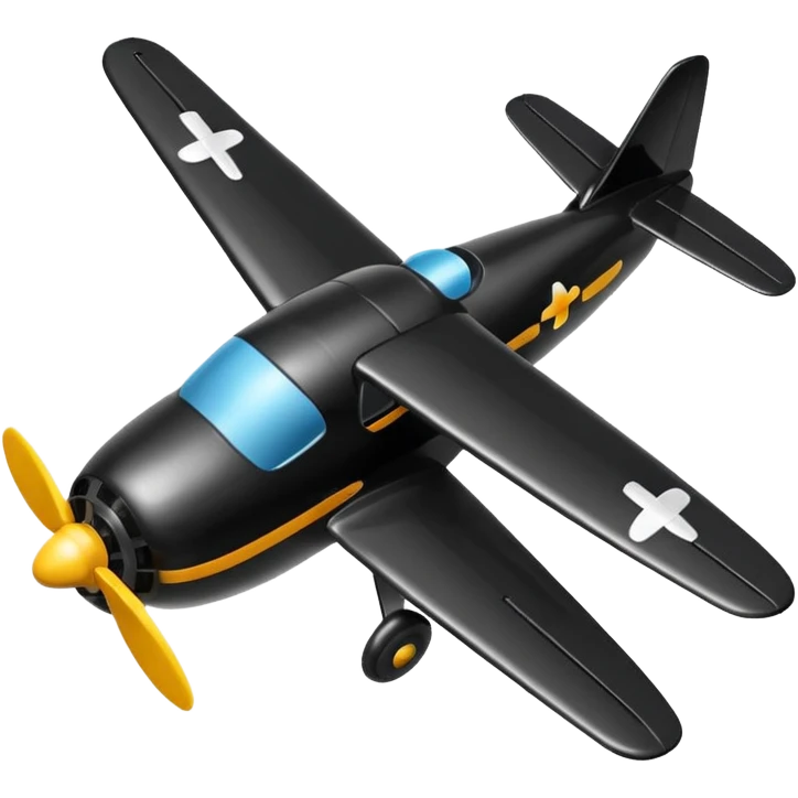 toy black plane emoji