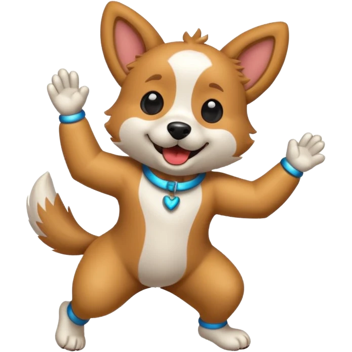 Dog dancing emoji