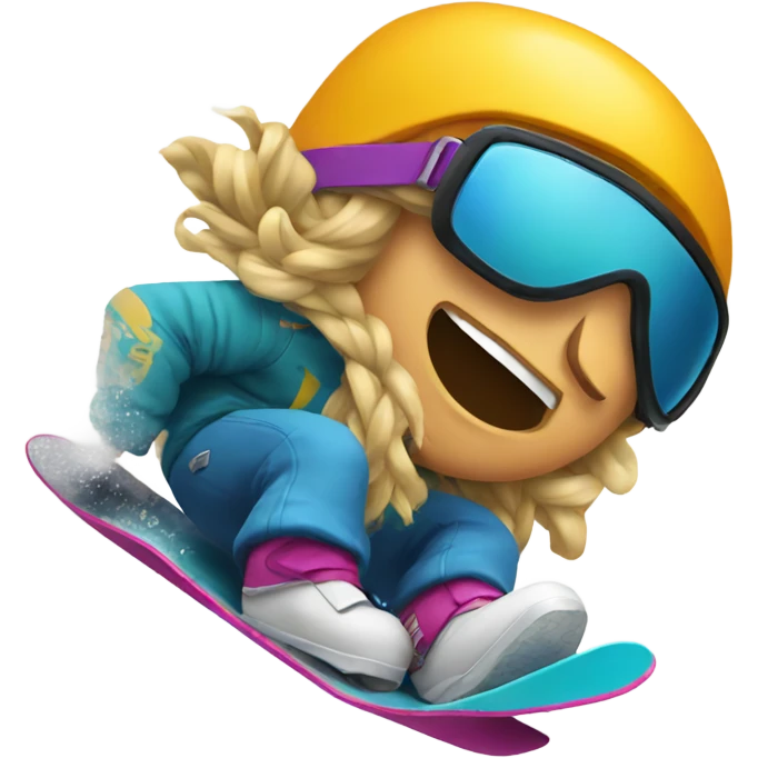 Face planting snowboarder emoji