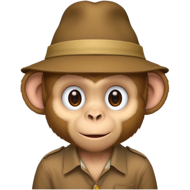 monkey with hat and shirt emoji