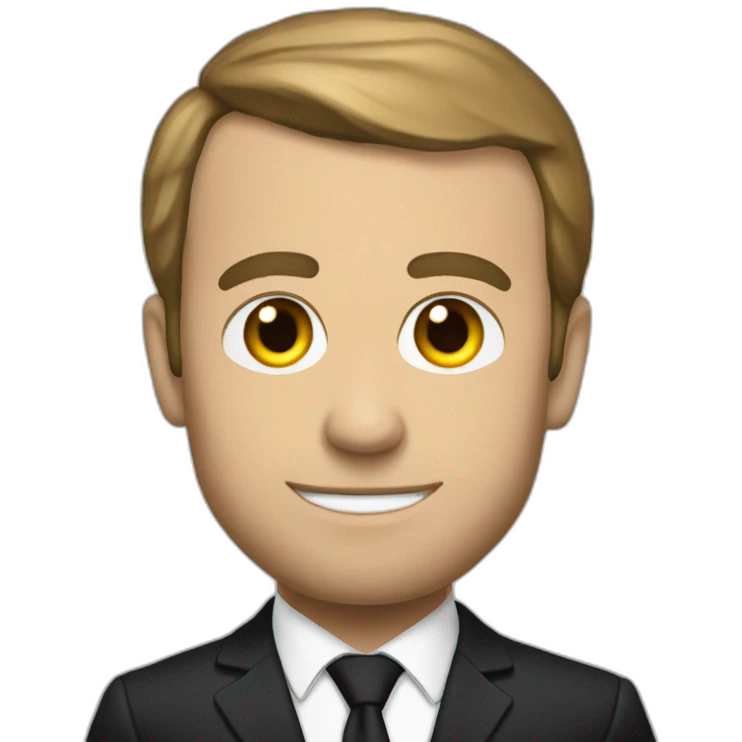 Macron noir emoji
