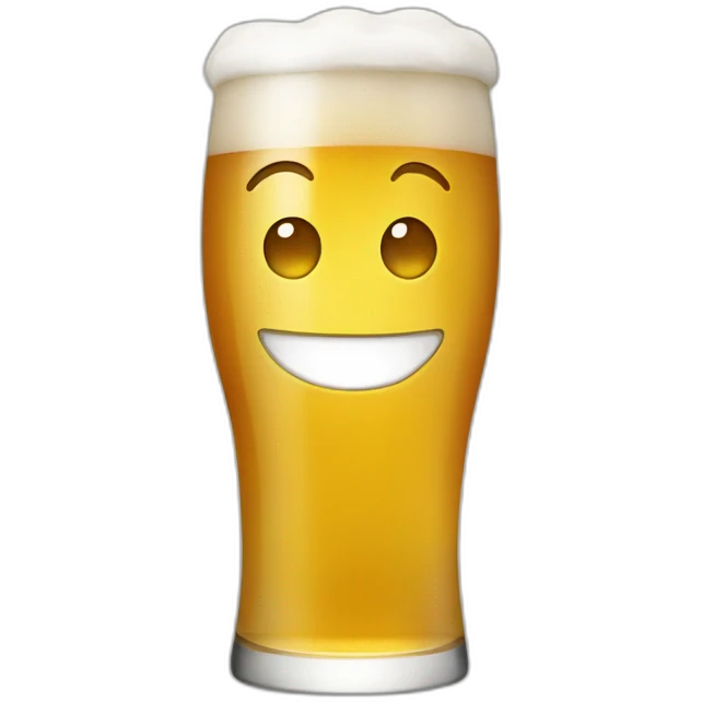 smiling beer emoji