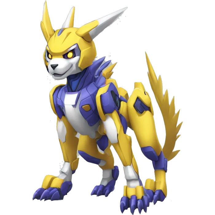 WereGarurumon-Renamon-Medabot-Mecha full body emoji