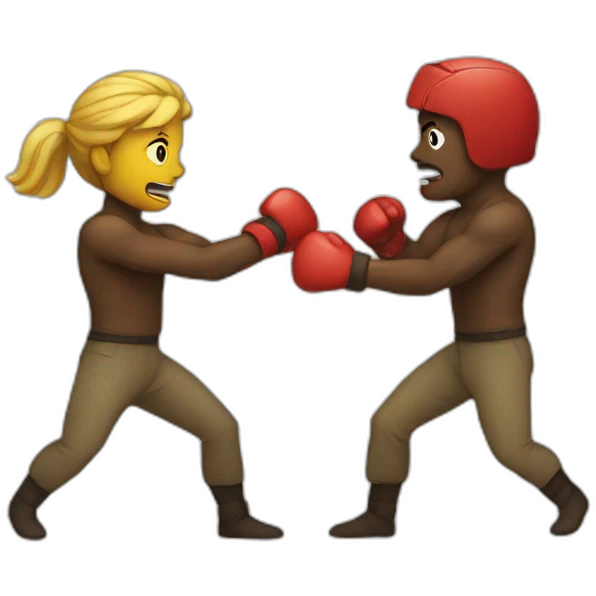 two people fighting emoji