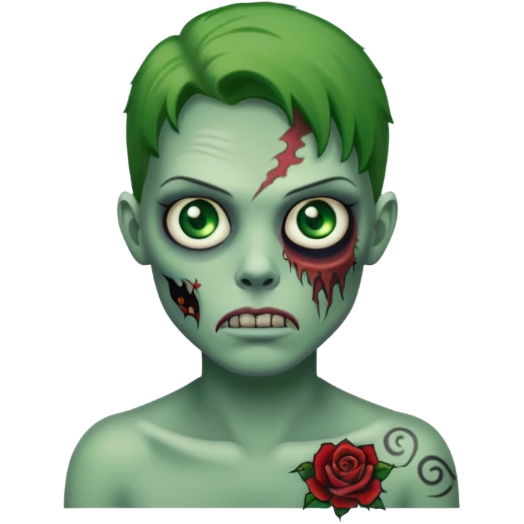 zombie with tattoo emoji