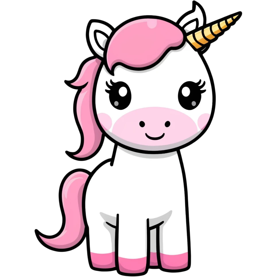 Bearded pink unicorn emoji