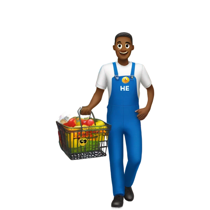 H-E-B buddy in a Walmart uniform buying something from target emoji