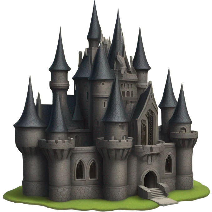gothic castle in black emoji
