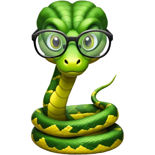 Snake with glasses emoji