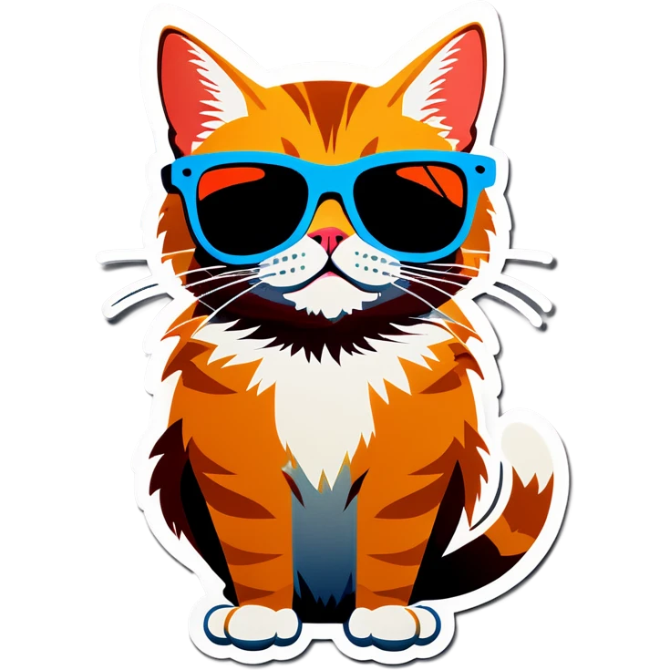 Cat with sunglasses emoji