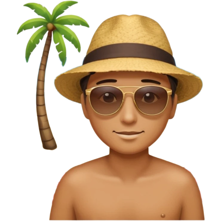 person relaxing at the beach emoji