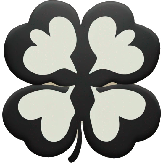 Black 5 clover leaf, use black clover anime for example emoji