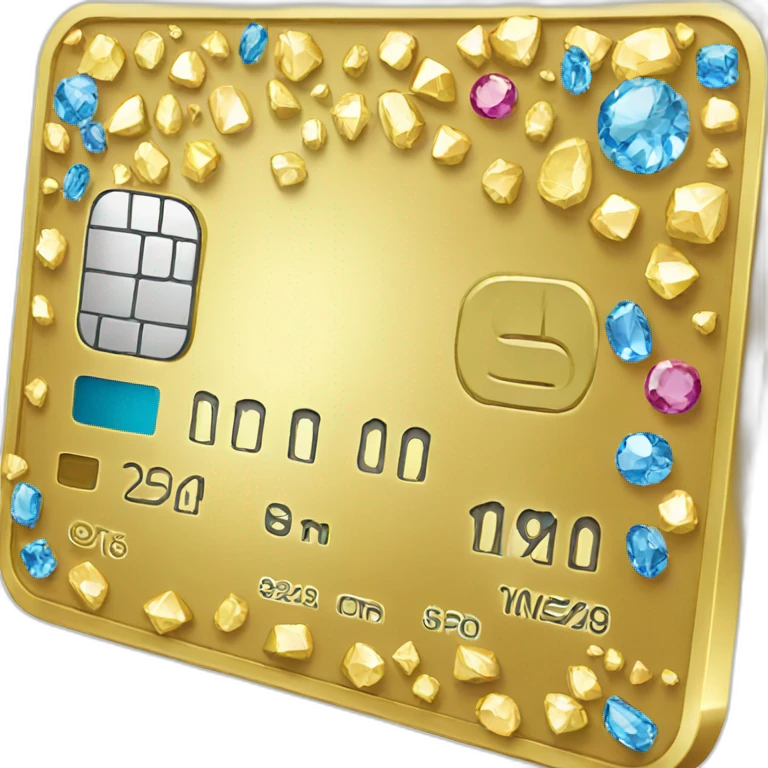 gold credit card with gems emoji