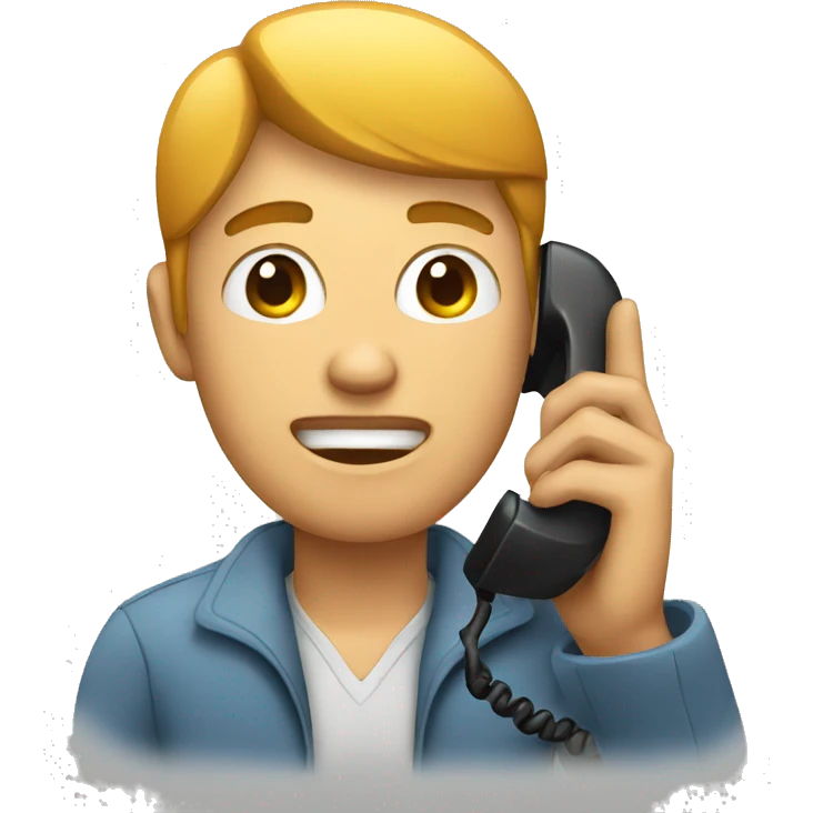 A person calling with phone emoji