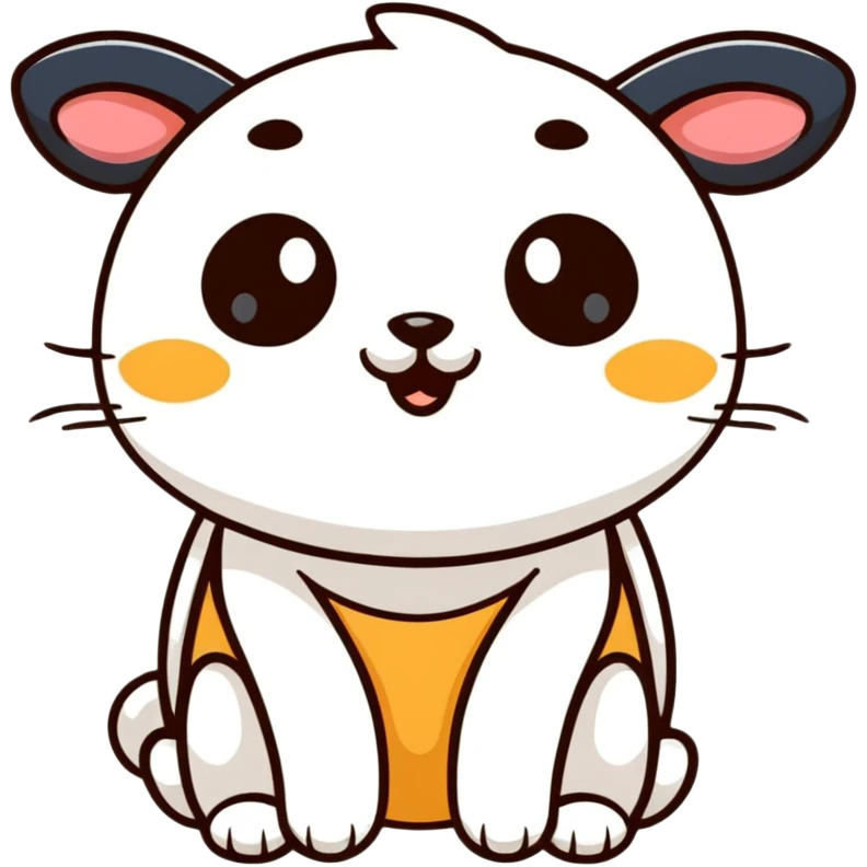 cute animal whispering, cartoonish emoji