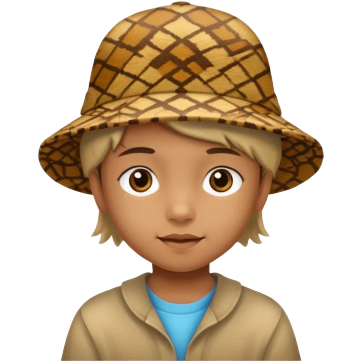 print hat with kid emoji