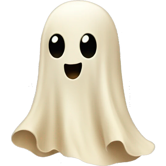 Beige cute ghost  emoji