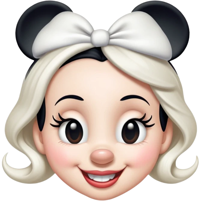 Minnie Mouse winking emoji