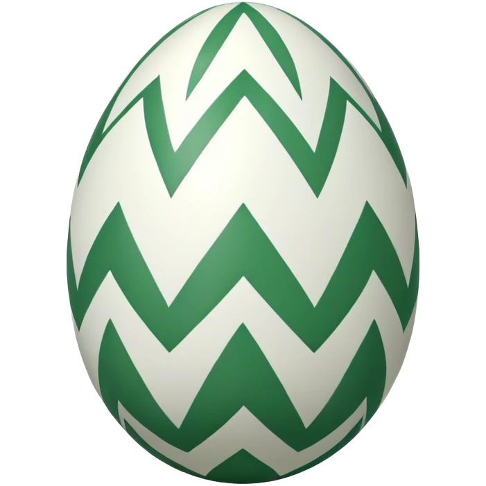 decor egg, symmetry, green and white emoji