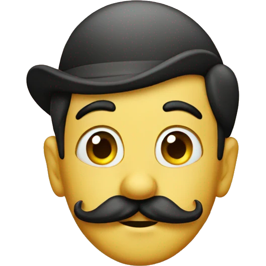 Pinocchio lies with a mustache emoji