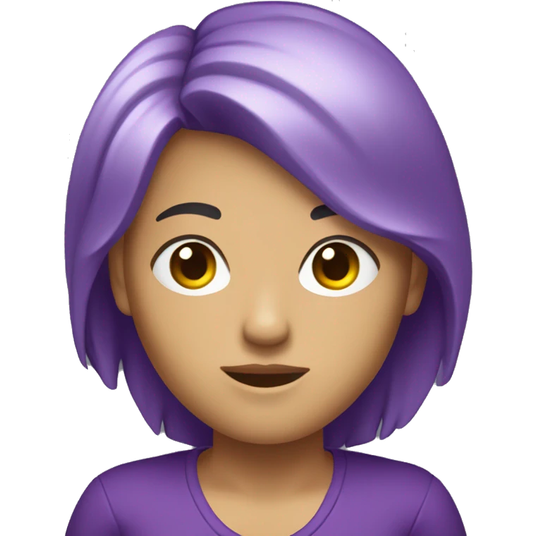 PERSONA CUERPO COMPLETO CON PELO VIOLETA emoji