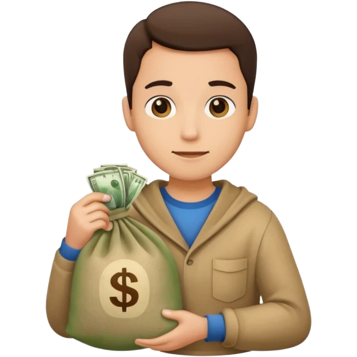 Ladro con sacco di soldi emoji