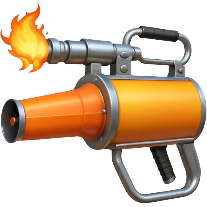 big flame thrower emoji