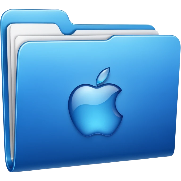 Make a blue viral apple folder emoji