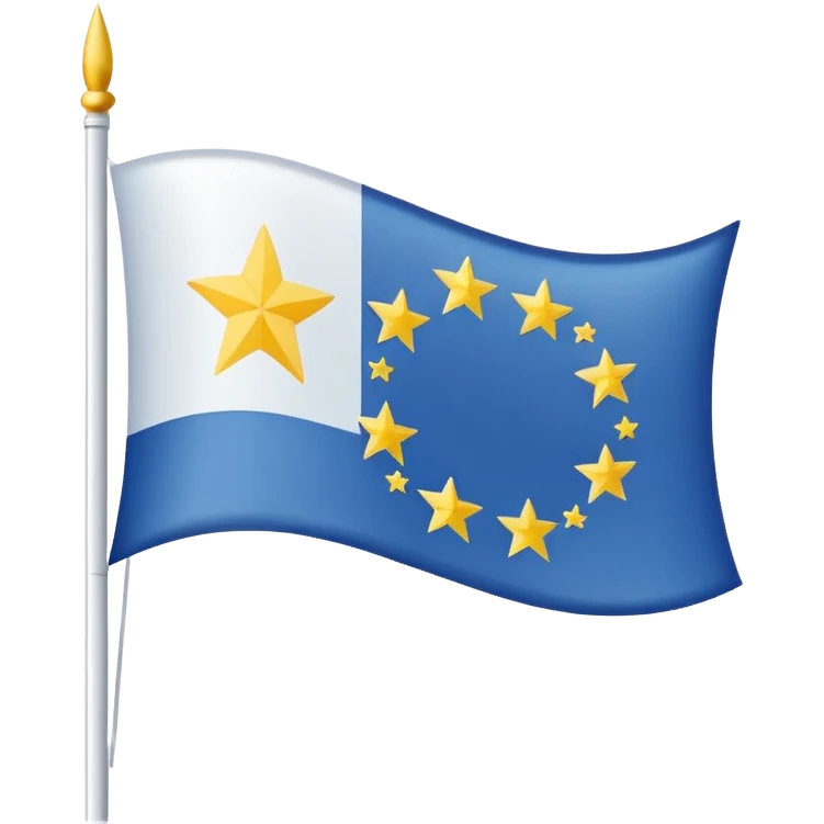 circular white flag with stars  emoji
