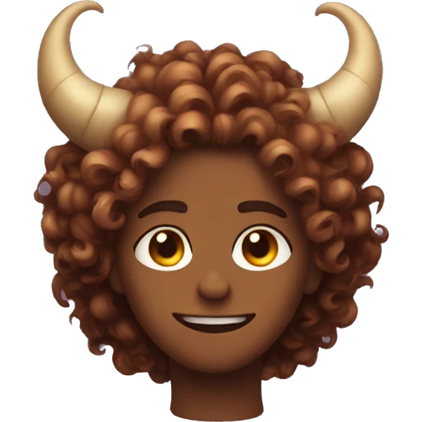 Demon in love with curly hair emoji