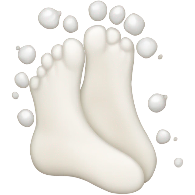 Feet covered in milk emoji