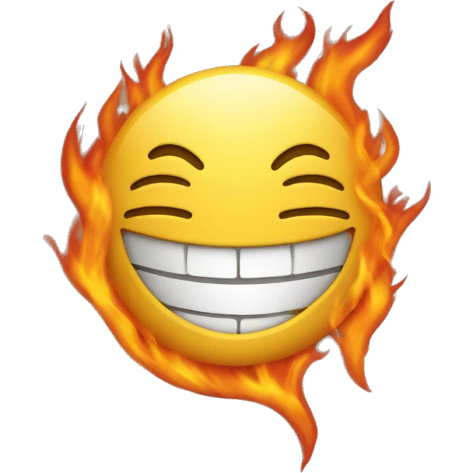 Smile and fire  emoji