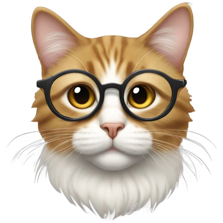 Cat wearing glasses  emoji