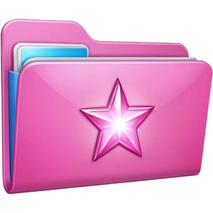  folder light sparkles pink plain emoji