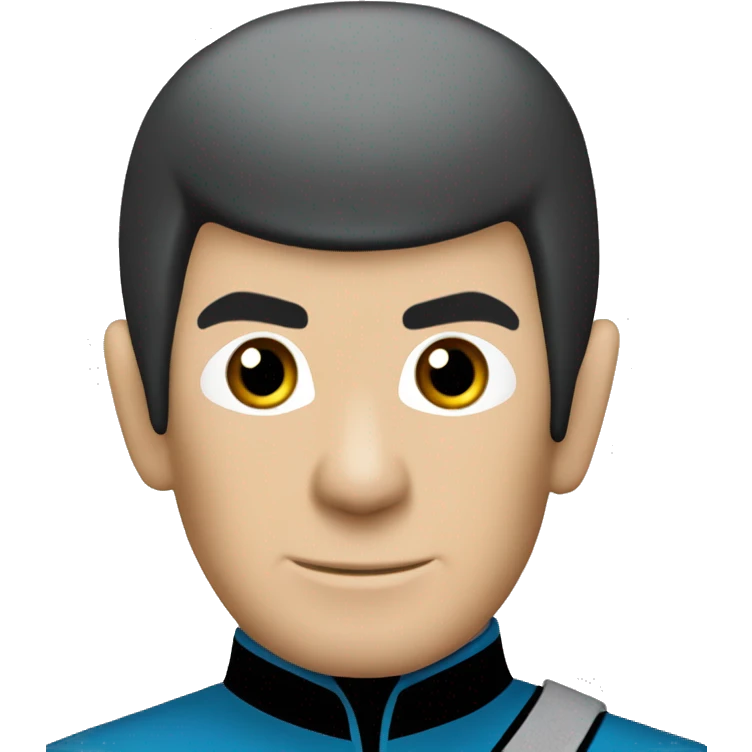 Spock with the Vulcan salute with Starfleet blue uniform (Star Trek) emoji