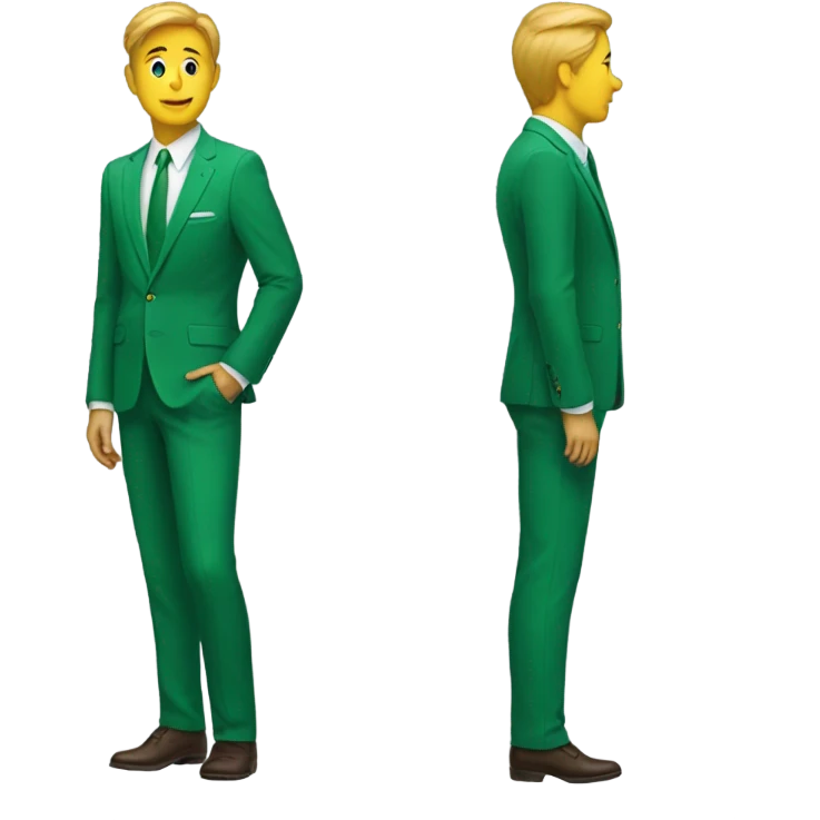 Green pant suite emoji