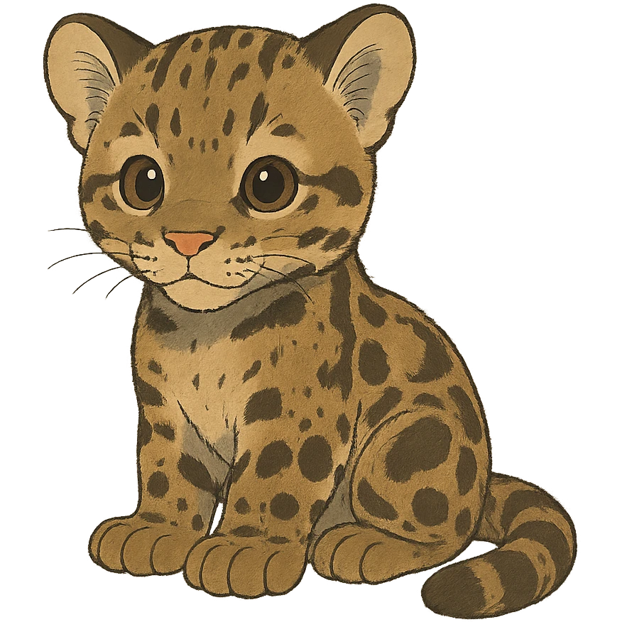baby clouded leopard emoji