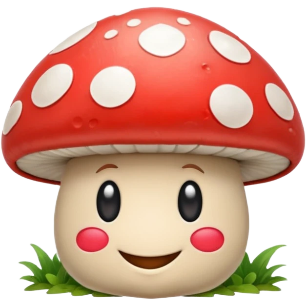 Broken heart emoji next to smiling mushroom  emoji