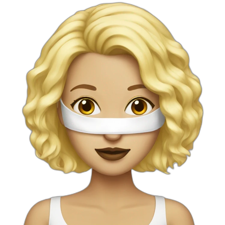 women with fox halvmask blonde emoji