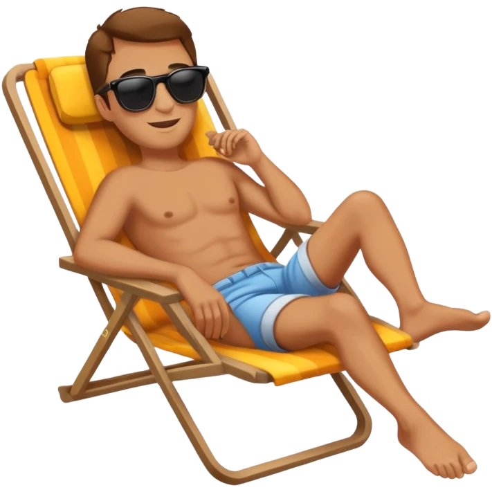 Kicked back feet up relaxing  emoji