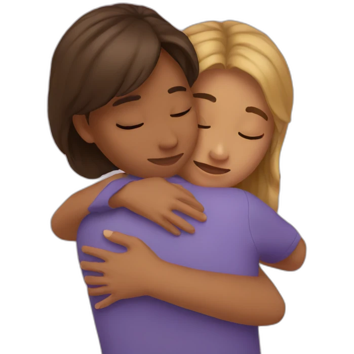 Sister hugging emoji