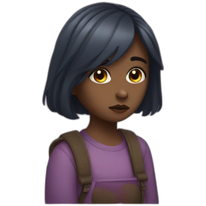 girl sad emoji