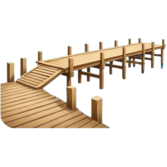 lake with a pier emoji