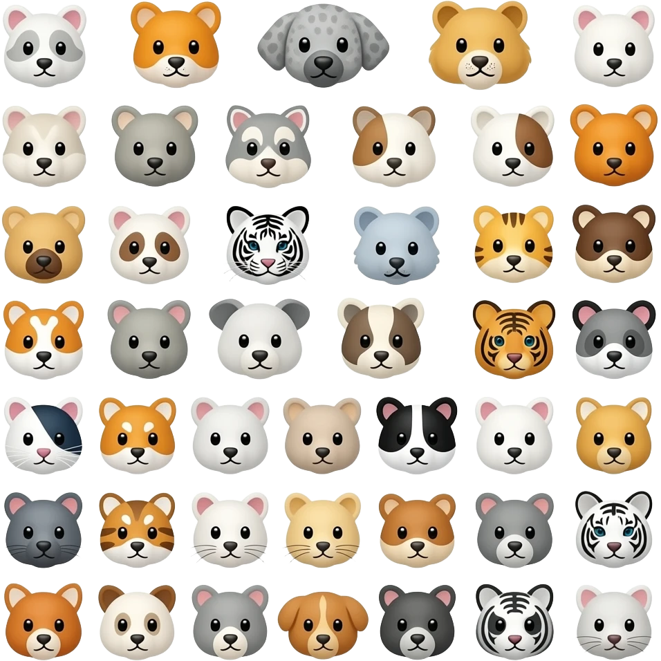50 aenimal face aap transparent background png ma emoji