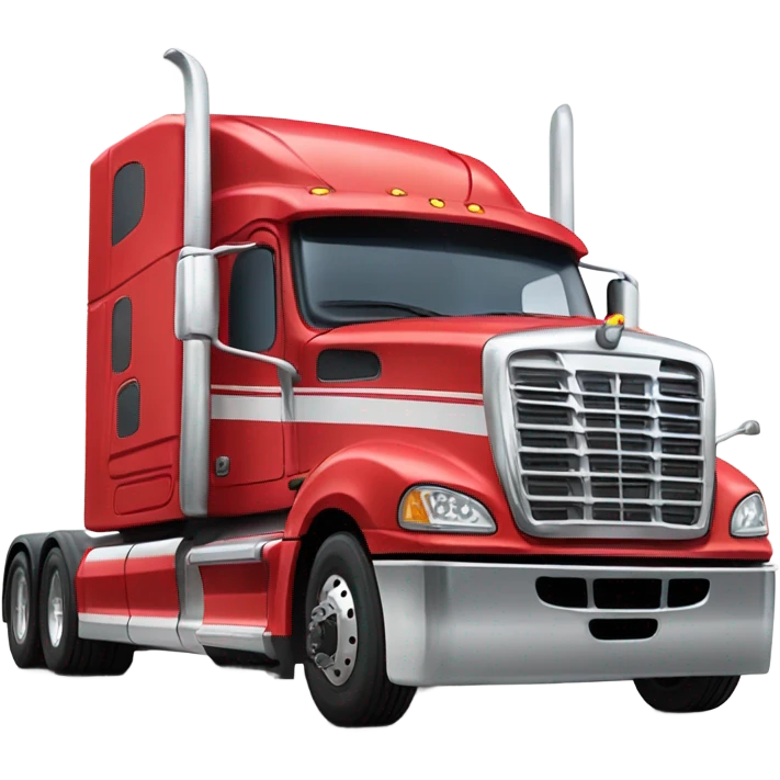 red semitruck emoji