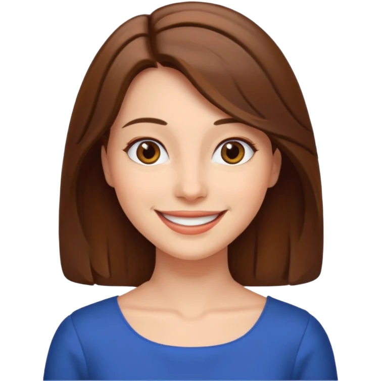 lady with a shoulder-length brown hair emoji
