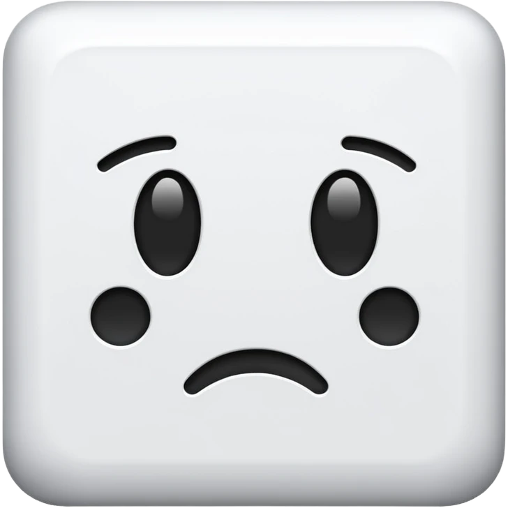 Прямоугольная плашка белого текста с черным текстом No emoji