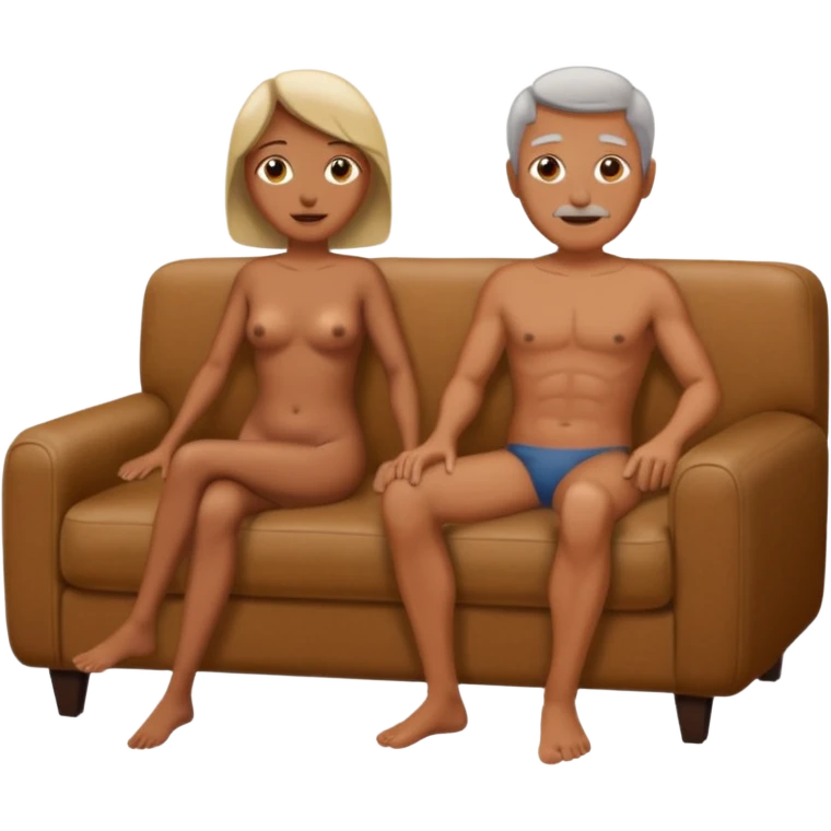 Couple 69 on couch naked emoji