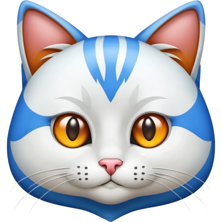 Mavi tatlı kedi emoji