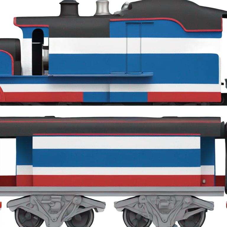 thomas the tank engine with american stripes on it's train body emoji